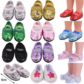 6Cm Bebek Ayakkabıları Renkli Payetli Elastik Bant Tarzı 14.5 İnç Wellie Wisher ve 32-34Cm Paola Reina Bebek Giysileri Aksesuarları