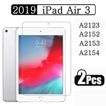 (2 Paket) temperli Cam Apple iPad Hava 10.5 2019 İçin 3th Nesil Air3 A2123 A2152 A2153 Tam Kapsama Ekran Koruyucu Film