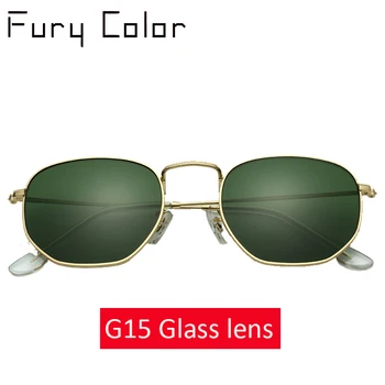 Cam lens Retro metal altıgen yuvarlak güneş gözlüğü erkekler kadınlar lüks marka güneş gözlüğü Vintage Gözlük Oculos De Sol 3548