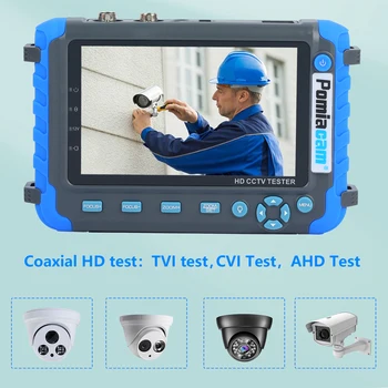 Profesyonel CCTV Tester 8MP AHD TVI CVI CVBS Güvenlik Kamera HD Koaksiyel Test PTZ Denetleyicisi ile UTP Kablo Testi DC 12 V çıkış