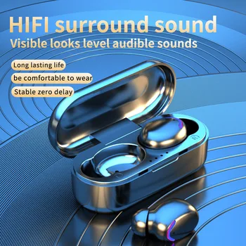 TWS Mini F9 Bluetooth Kulaklık kablosuz kulaklıklar Akıllı Dokunmatik Spor Earbus Kulak 9D Stereo mikrofonlu kulaklık Gürültü Azaltma