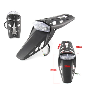 LED motosiklet kuyruk Lambası Evrensel Enduro Deneme Kir Bisiklet 12V Stop Fren Lambası Arka Çamurluk Kuyruk Lambası Temizle