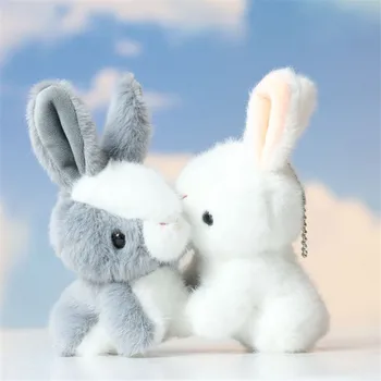 14 cm Dolması Uzun Kulak Tavşan Yumuşak Peluş Oyuncaklar Uyku Sevimli Tavşan Karikatür Hayvan Bebekler Çocuk Bebek Doğum Günü Hediyesi