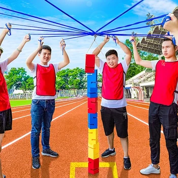 Çocuk Açık Takım Çalışması Oyunu Sahne Oyuncak Çocuk İşbirliği Kule İnşa Etmek Anaokulu Duyusal Ekipman Çocuklar spor oyuncakları