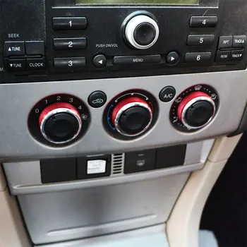 3 adet / takım Araba AC topuzu Alüminyum Alaşımlı Klima ısı kontrol anahtarı Ford Focus 2 için 3 Mondeo Aksesuarları