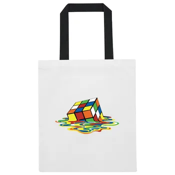 Alışveriş çantası Bayanlar Rubik Küp Baskı Taşınabilir Messenger omuz çantaları Çevre Koruma Çok Fonksiyonlu Yıkanabilir