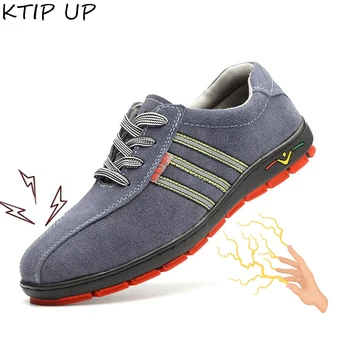 Hafif anti-statik güvenlik ayakkabıları Erkekler Yalıtım Ayakkabı Elektrikçi iş ayakkabısı Açık Nefes kaymaz Sneakers erkek ayakkabısı