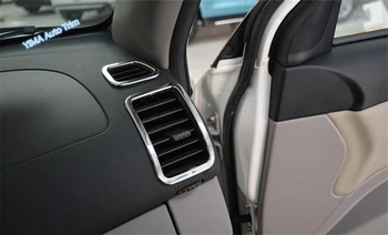 Mitsubishi Pajero Sport Montero 2011-2014 için ABS Klima AC çıkışı Havalandırma Kiti Trim Kalıplama Garnitür 4 Adet