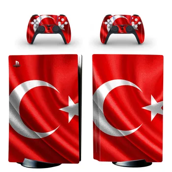 Türkiye Ulusal Bayrak PS5 Standart Disk Cilt Sticker Çıkartma Kapak PlayStation 5 Konsol ve Denetleyici PS5 Skins Etiketler Vinil