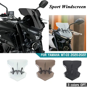 Motosiklet Cam Ön Cam Hava Akımı rüzgar deflektörü Visor Sineklik Yamaha MT-03 MT03 2020 2021 2022 MT 03 Yedek-Brise