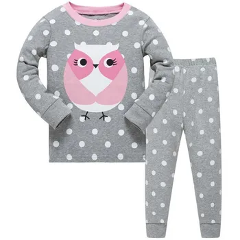 Atlama Metre Kızlar Hayvanlar Pijama Sonbahar Kış Pamuk Uğur Böceği çocuk Pijama Üst + Pantolon Çocuklar Ev Giysileri