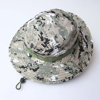 MAERSHEI Erkek Kadın Balıkçı Şapka Spor Pamuk Dimi Çene Kordon Askeri Kamuflaj Avcılık Şapka Seyahat güneşlikli kep Kova Tarzı