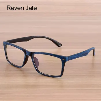 Reven Gözlük Erkekler ve Kadınlar Unisex Ahşap Desen Moda Retro Optik Gözlük Gözlük Gözlük Çerçeve Vintage Gözlük