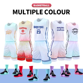 Özel Erkek Yüksek Kaliteli Bsketball Takım Elbise Polyester Örgü Retro basketbol forması Kolej Spor basketbol üniforması Gömlek LQ5802