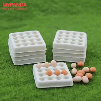 1 Adet Gıda Oyun Mini Boş Yumurta Tepsisi Dollhouse Modeli Minyatür Oyuncak 40 * 40 * 6mm