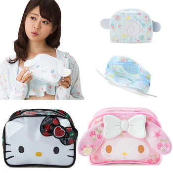 Kawaii Sanrios Cinnamonroll Benim Melodi KT kedi anime Karikatür PVC bozuk para cüzdanı kozmetik saklama çantası yıkama çantası oyuncak bebekler kız Hediye