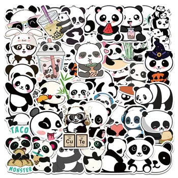 10/30/50 ADET Karikatür Sevimli Panda Graffiti Su Geçirmez Etiket Bavul Buzdolabı Kaykay Kırtasiye Kutusu Kask Toptan