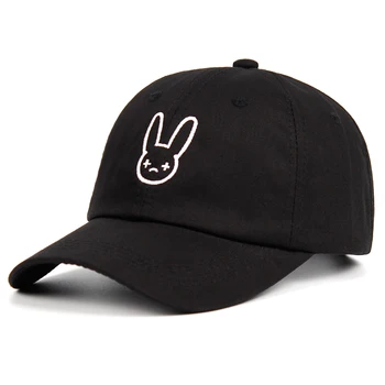 Kötü Tavşan Baba Şapka Rapçi Reggaeton Sanatçı %100 % Pamuk nakış beyzbol şapkası Snapback Unisex açık eğlence kapaklar