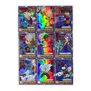 9 adet / takım dragon topu Z GT Süper Saiyan Kahramanlar Savaş Kartı Ultra Instinct Goku Vegeta Oyun Koleksiyon Kartları