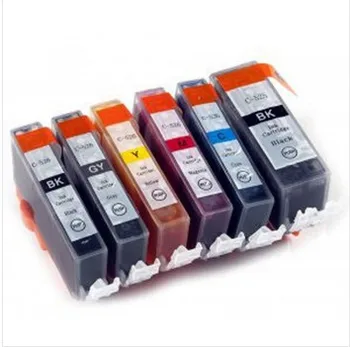6 renk PGI 525 CLI 526 BK C M Y GY uyumlu mürekkep canon için kartuş PIXMA MG6150 MG6250 MG8150 MG8250 yazıcı tam mürekkep