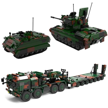Yeni Askeri yüksek teknoloji Silah Ordu Alman 8×8 Tankı Taşıyıcı Cheetah M113 Zırhlı Araba Yapı Taşları WW2 Tuğla Oyuncaklar