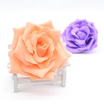 10 Adet 10cm Büyük Köpük Güller yapay çiçekler Düğün Parti Dekorasyon için DIY Gelin Buketi Scrapbooking El Sanatları Sahte Çiçek 8