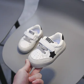 Çocuk Kurulu Yumuşak Tabanlı Yürüyüş Erkek Küçük Beyaz Bahar Yeni Spor Kızların rahat ayakkabılar Bebek Platformu Sneakers