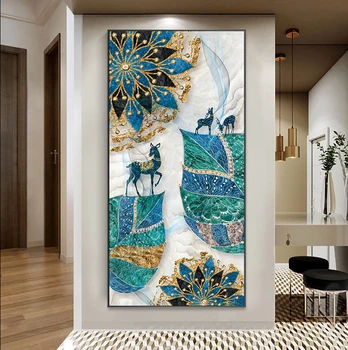 5D Elmas Mozaik Şanslı Geyik Dekoratif Boyama Dıy Hayvan Nakış Çapraz Dikiş Ev Duvar Dekorasyonu Yeni Ürünler Hediye