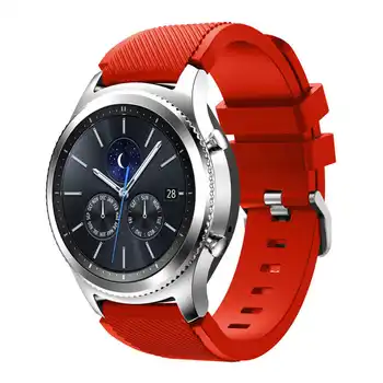 22mm Silikon Spor Yedek İzle Samsung Dişli S3 Frontier / Klasik saat kayışı Erkek kadın Bilezik Saatler kayış