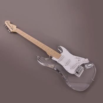 Kaliteli ST akrilik elektro gitar mavi led ışık electricas elektro electrique guitare gitar guitarra gitar gitar