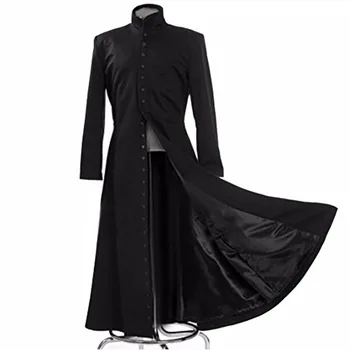 Matris Cosplay Siyah Cosplay Kostüm Neo Trençkot Sadece Ceket bayan erkek kız erkek unisex Cos giyim