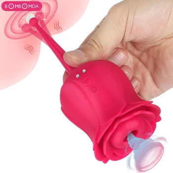 Gül Vibratör Vajina Emme Vibratör Samimi İyi Meme Enayi Oral Yalama Klitoris Stimülasyon Güçlü Seks Oyuncakları Kadınlar için