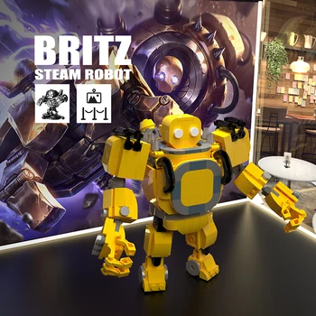 BuildMoc MOC Summoner Robot kahraman Britz Yapı Taşları Seti Savaş Arena Oyunu Brickheadz Tuğla avcı modeli Oyuncaklar çocuklar için