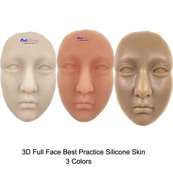 Yeni Çıplak 3D Gerçekçi Tam Yüz Kalıcı Makyaj Sanatçıları için En İyi Uygulama Silikon Cilt 3 Renkler