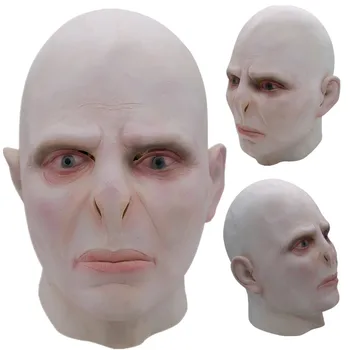 Lord Voldemort Lateks Maske Cosplay Maskeleri süslü elbise Cadılar Bayramı Kostüm Sahne