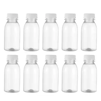 Şişeler Suyu Boş Şeffaf içecek şişesi Kapları Süt Yeniden Kullanılabilir Plastik İçecek Su Şeffaf Konteyner Kapakları Toplu