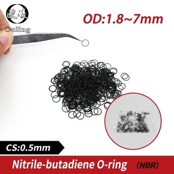 20PCS/çok Kauçuk Siyah NBR CS mm kalınlığı 0.5 OD1.8/2.5/2.8/3/3.5/4/4.5/5/7mm ORing Conta izle Nitril kauçuk oring su geçirmez 