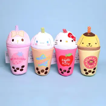 Karikatür Anime Kawaii Melodi Cinnamoroll KT Kedi İnci Süt Çay Serisi Sevimli Dolması Peluş Kalem Kutusu bozuk para cüzdanı Çocuk Çantası Hediye